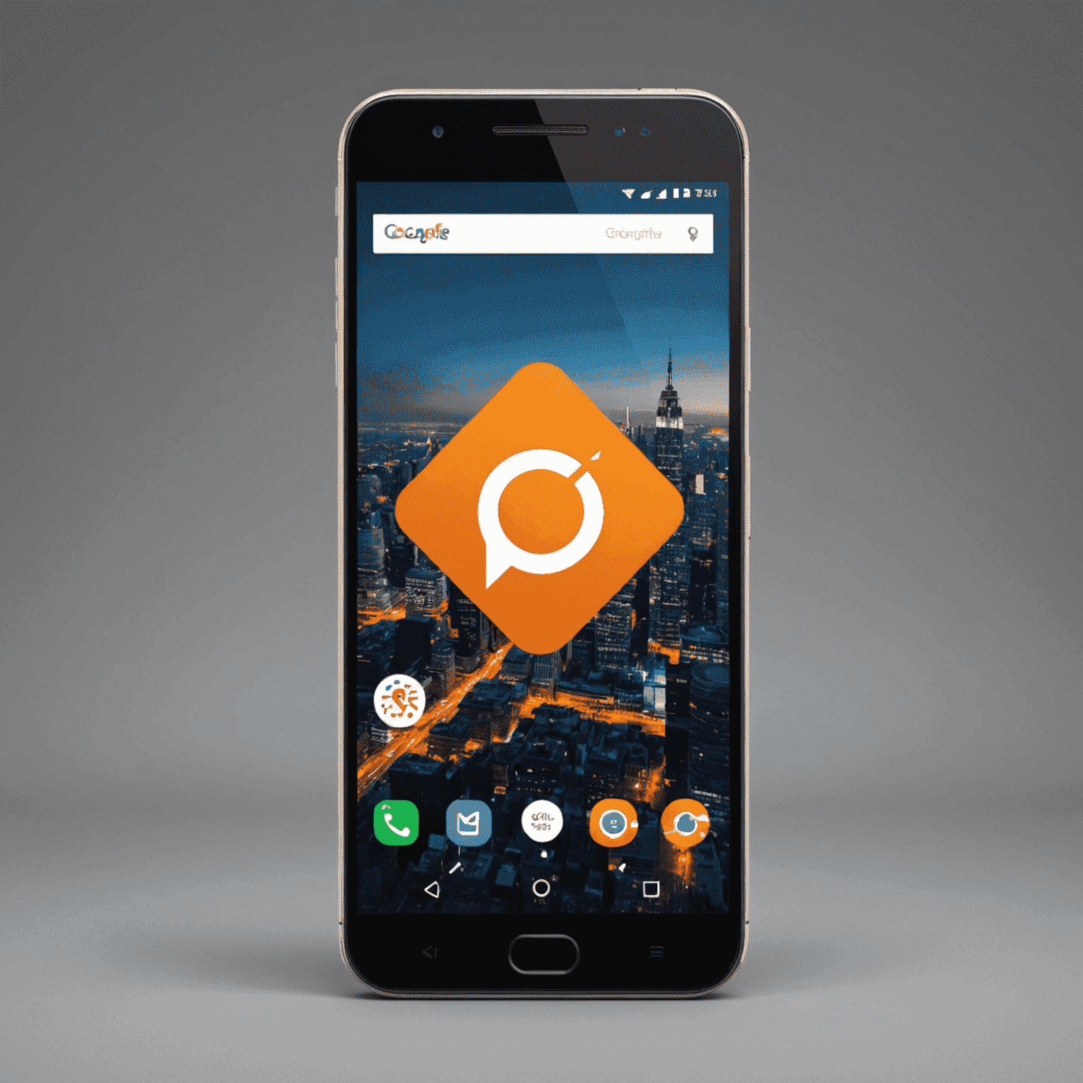 Grafika przedstawiająca smartfon z logo Orange i symbolem podwójnego doładowania