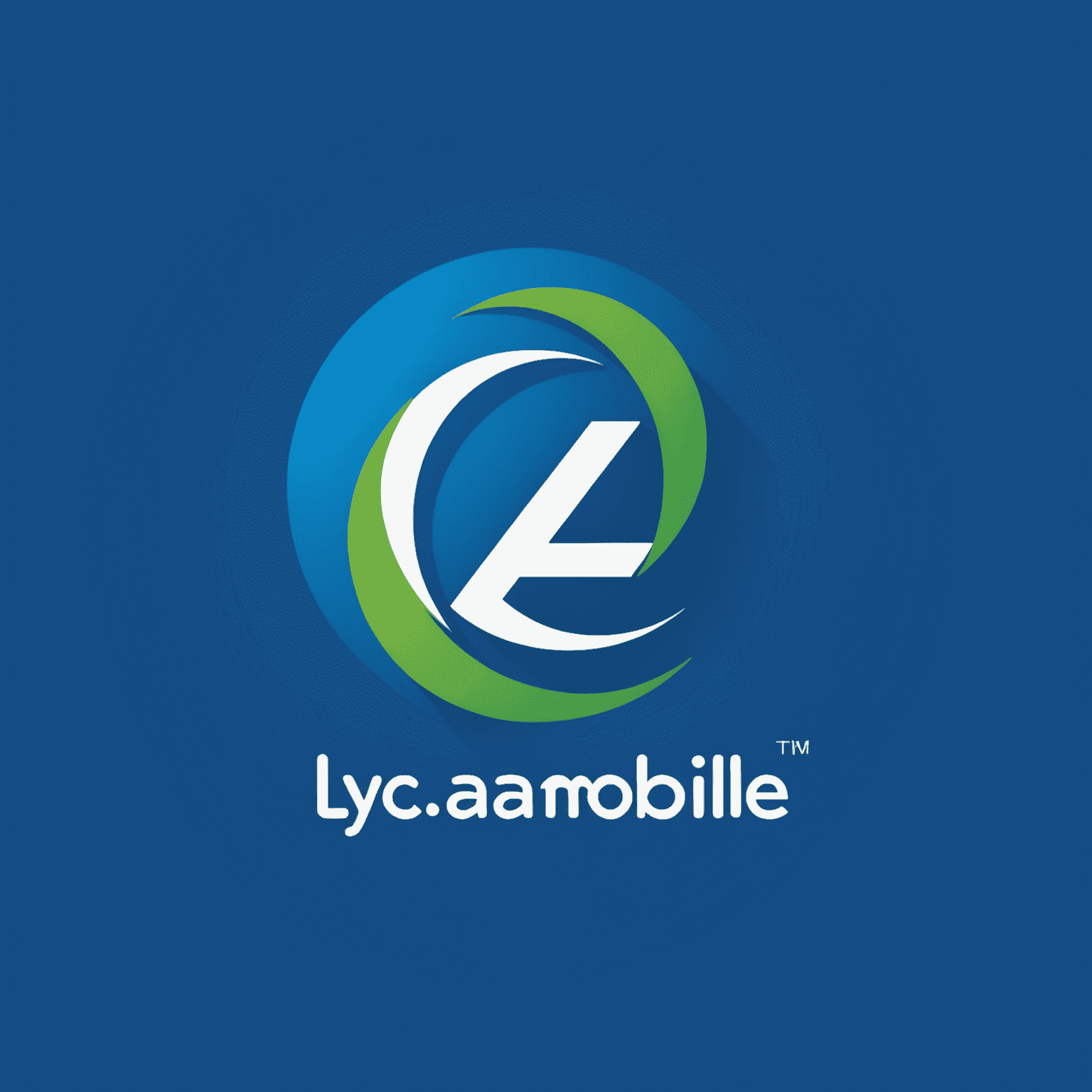 Logo operatora Lycamobile na niebieskim tle